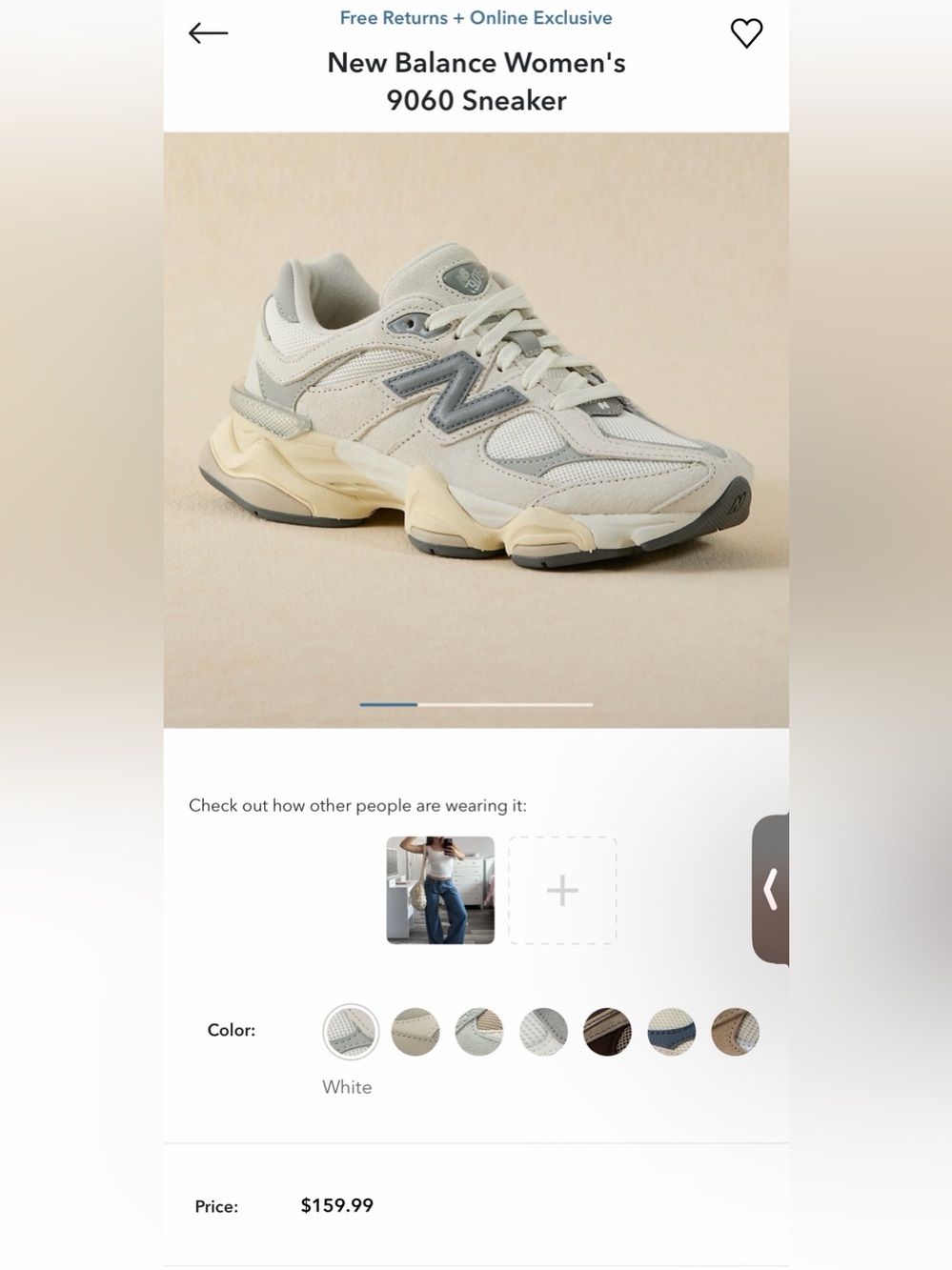 New Balance Women’s 9060 Sneaker - Picture 4 of 4